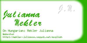 julianna mekler business card